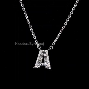 A Initial Necklace | 18K Gold & Lab-Grown Diamond Pendant | Classic Custom Letter Jewelry for Everyday Elegance | Name Necklace