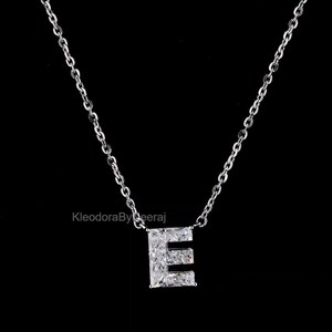 E Initial Necklace | Gold & Lab-Grown Diamond Pendant | Chic Letter Charm for Personalized Style