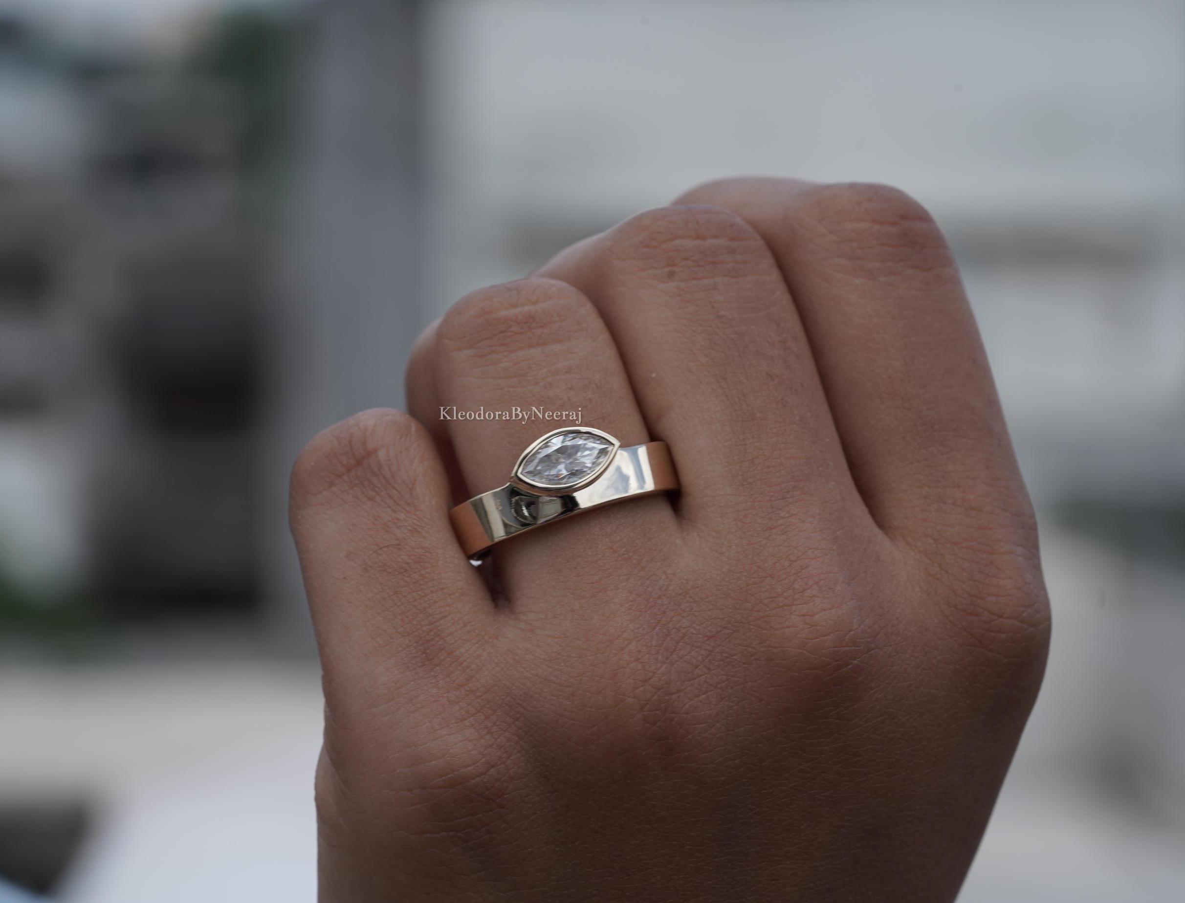 1.00カラット D/VS2 IGI認定/マーキスカットラボグロウンダイヤモンド