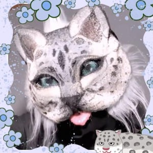 Snow leopard Therian mask
