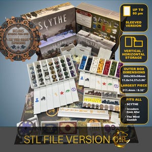Arquivo STL para o jogo de tabuleiro Scythe + Expansões (Inserção e Organizador)