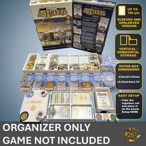 Organizador de juegos de mesa Le Havre, solución de almacenamiento impresa en 3D imagen 1