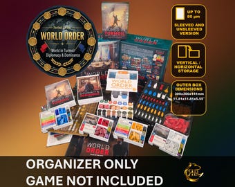 Organizador impreso en 3D de la edición de lujo de World Order - Compatible con expansiones
