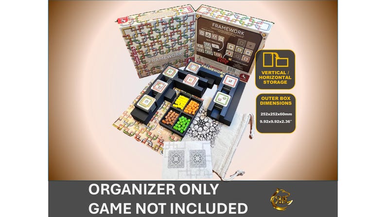 Framework Board Game Organizer | 3D Printed Insert image 1