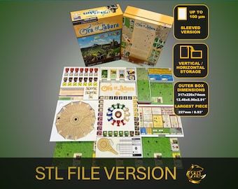 Ora et Labora Organizzatore gioco in scatola | Inserto Premium Versione per Carte Imbustate - File STL Stampa 3D