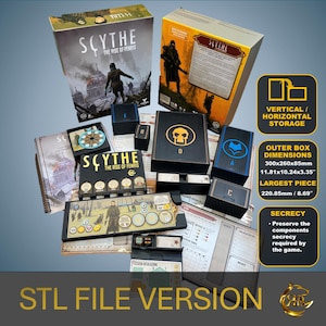 Scythe The Rise of Fenris Board Game Organizer | Insert | Premium Storage Solution - STL file for 3D Printing