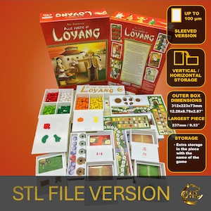 Vor den Toren von Loyang Brettspiel-Veranstalter | Einfügen | Premium Aufbewahrungslösung - SLEEVED Version - STL Datei für den 3D Druck