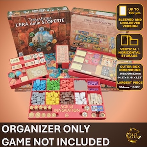 Age of Innovation Terra Mystica Brettspiel-Organizer, Age of Innovation Insert, Premium Aufbewahrungslösung für Spiele