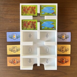 3D printed Glass Road board game organizer insert. Sleeved and unsleeved.
Custom 3D printed Glass Road board game organizer store
Glass Road board game 3D printed  organizer