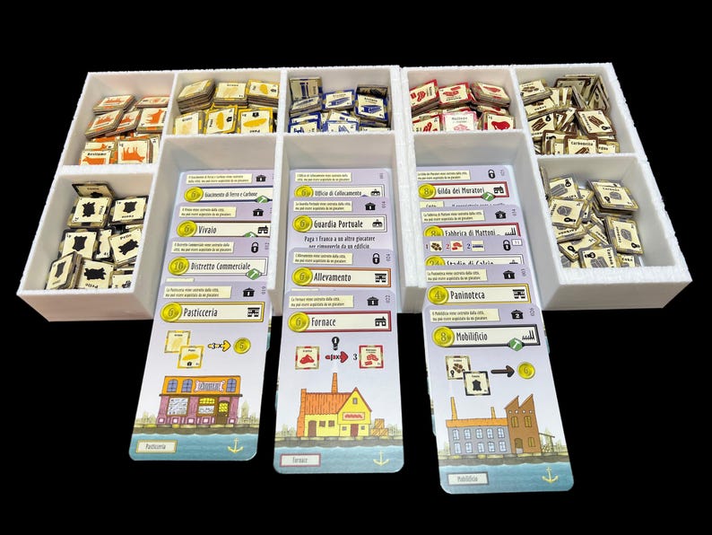 Organizador de juegos de mesa Le Havre, solución de almacenamiento impresa en 3D imagen 2