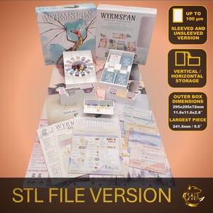 Wyrmspan Board Game Organizer | Insert | Premium Storage Solution - STL file for 3D Printing