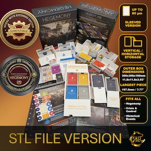 Inserto para juego de mesa Hegemony y expansiones - Archivo STL para impresión 3D