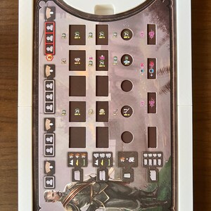 Barrage Organizer 3d printed in white PLA. This is a custom-made insert for the Barrage boardgame.