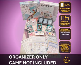 Wyrmspan Board Game Organizer Insert: 3D Printed Storage Solution
