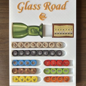 3D printed Glass Road board game organizer insert. Sleeved and unsleeved.
Custom 3D printed Glass Road board game organizer store
Glass Road board game 3D printed  organizer