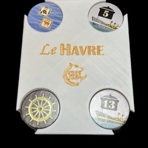 Organizador de juegos de mesa Le Havre, solución de almacenamiento impresa en 3D imagen 8