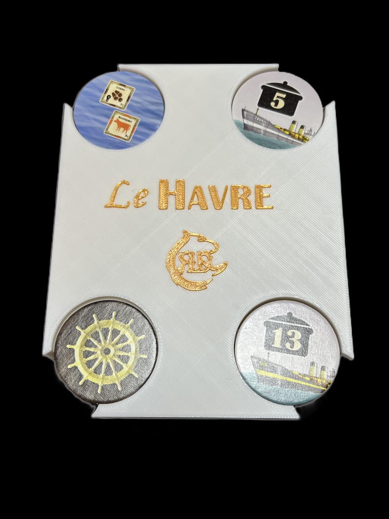 Organizador de juegos de mesa Le Havre, solución de almacenamiento impresa en 3D imagen 8