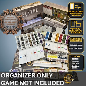 Scythe Organizzatore gioco in scatola + Invaders from Afar + The Wind Gambit | Inserto Premium