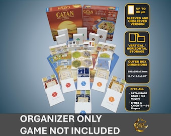 CATAN Board Game Organizer | Sleeved & Unsleeved Cards