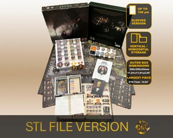 Organizer do gier planszowych Lancashire Brass | Wersja z koszulką, plik STL do druku 3D