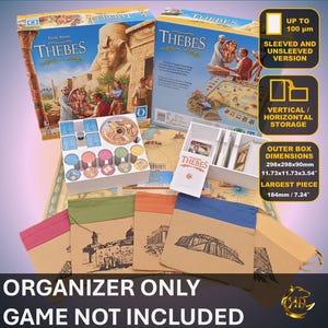 Thebes Board Game Organizer, Thebes Insert, Premium Storage Solution for Thebes games
