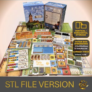 Fields of Arle Big Box Board Game Organizer | Insert | Premium Storage Solution - STL file for 3D Printing