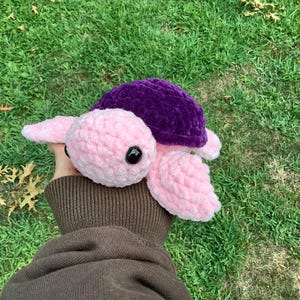 Crocheted Baby Turtle Plushie Stuffed Animal/ Baby Toy