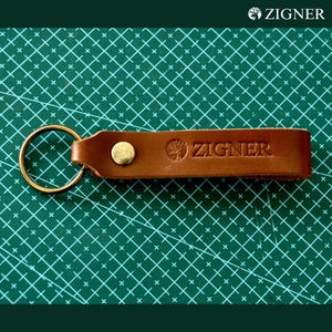 Brown Leather Keychain with Personalization | Hand Made | Minimalist Gift for Him/Her | Premium Leather Key Holder