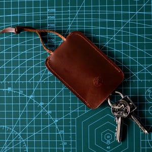 Étui à clés en cuir | Porte-clés minimaliste | Organisateur de clés ultra fin | Porte-clés en cuir | Porte-clés | Cuir pleine fleur marron | Cadeau