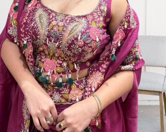 Indo-Western Three-Piece Wedding Outfit | Contemporary Bridal Wear | Elegant & Trendy Wedding Season Dress