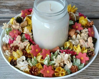 Mother's Day "Bouquets of Love" Artisan Potpourri with Candle