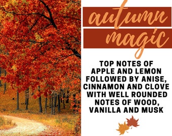 Autumn Magic Fragrance Oil - Potpourri Refresher Oils - 1 oz (30 ml) Concentrated Fragrance Oils - Glass Amber Bottle with Dropper