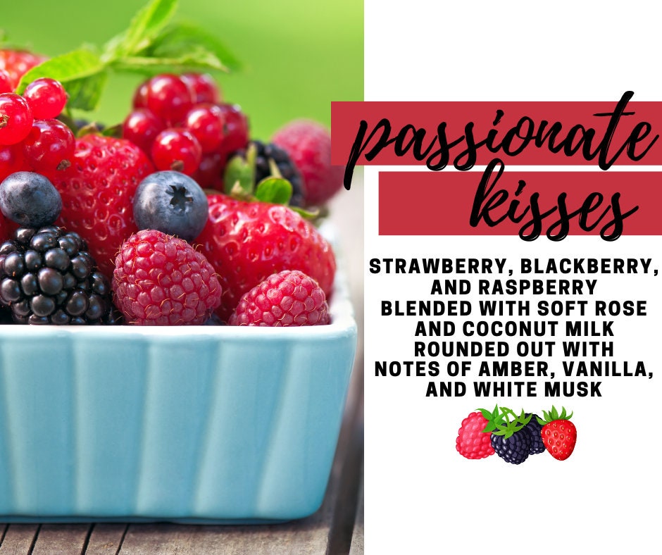 Passionate Kisses Fragrance Oil Berry Rose Amber Scent - 1 Oz