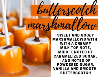 Butterscotch Marshmallow Fragrance Oil - Potpourri Refresher Oils - 1 oz (30 ml) Concentrated Fragrance Oils - Glass Amber Bottle w/ Dropper