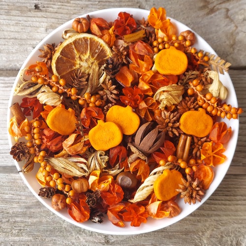 Pot-pourri artisanal de citrouilles pour l'automne