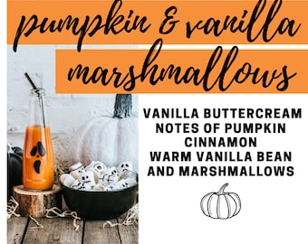 Pumpkin and Vanilla Marshmallows Fragrance Oil - Potpourri Refresher Oil - 1 oz (30 ml) Concentrated Fragrance Oil - Glass Amber Bottle