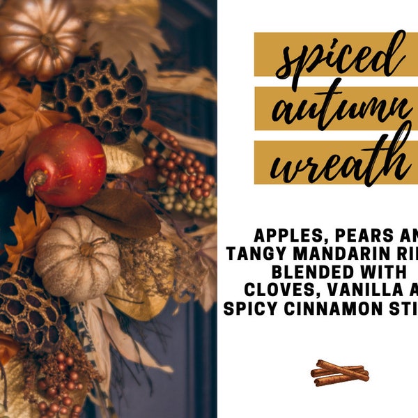 Spiced Autumn Wreath Fragrance Oil - Potpourri Refresher Oils - 1 oz (30 ml) Concentrated Fragrance Oils - Glass Amber Bottle with Dropper