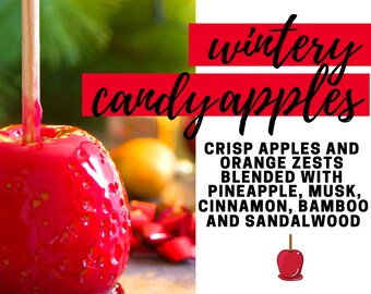 Wintery Candy Apple Fragrance Oil - Potpourri Refresher Oils - 1 oz (30 ml) Concentrated Fragrance Oils - Glass Amber Bottle with Dropper