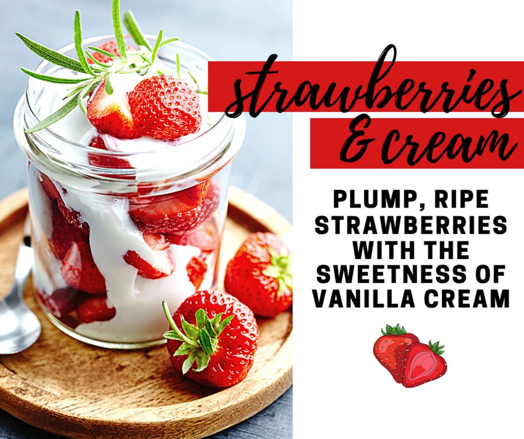 Strawberries and Cream Fragrance Oil Potpourri Refresher Oils 1 Oz 30