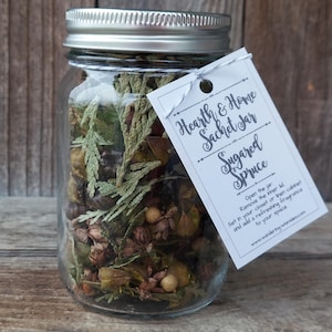 Winter Hearth and Home Potpourri Sachet Jars