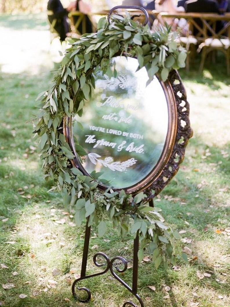 Custom Wedding Mirror. Personalized hand painted Etsy