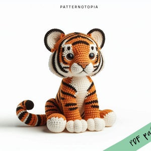 Häkelanleitung Tiger Amigurumi Anleitung, Häkelpuppe Puppenmuster, Häkeltier Muster, DIY Tiger Häkeln, PDF Ebook Anleitung Muster