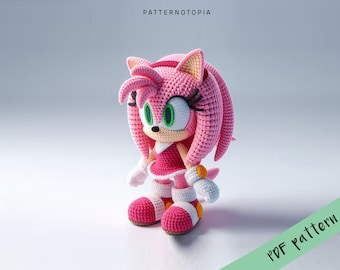 Crochet Pattern Amyrose Amigurumi Tutorial, Crochet Doll Pattern