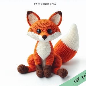Schema all'uncinetto Volpe Amigurumi Tutorial, Schema bambola all'uncinetto, Schema animale all'uncinetto, Schema PDF Ebook istruzioni fai da te Volpe all'uncinetto