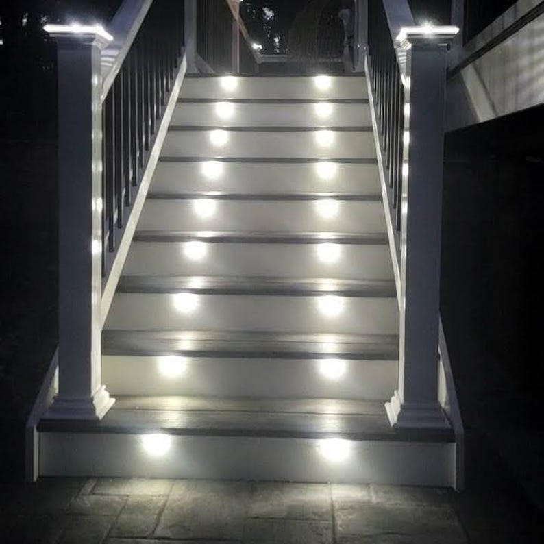 Deklights® Low-voltage LED Stair Riser Lights Recessed Replaceable LED ...