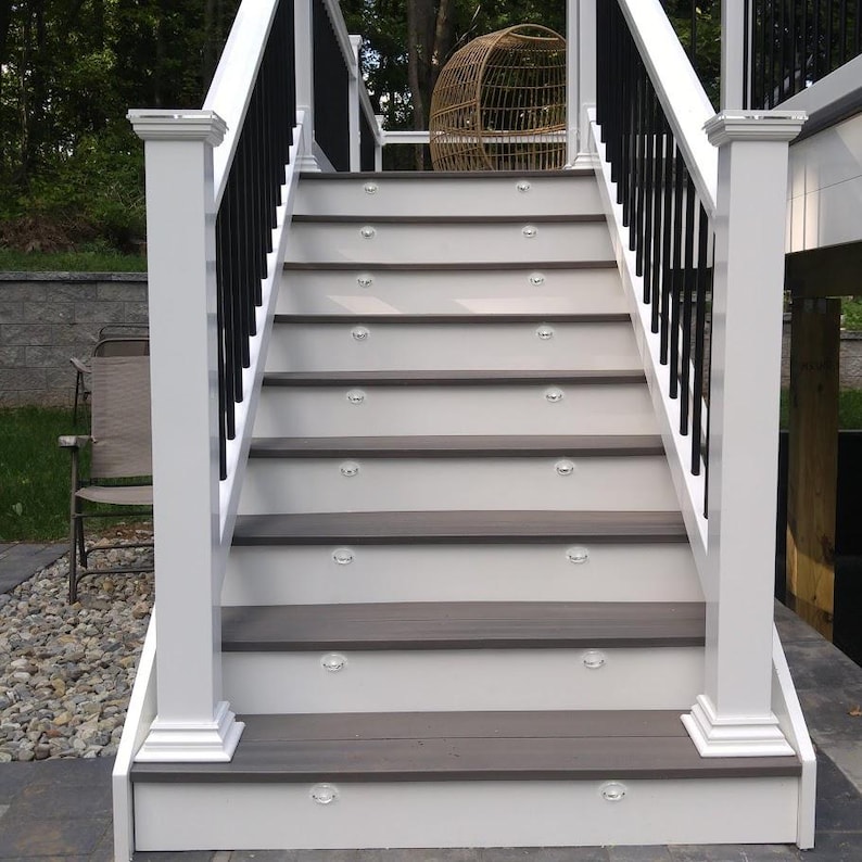 Deklights® Low-voltage LED Stair Riser Lights Recessed Replaceable LED ...