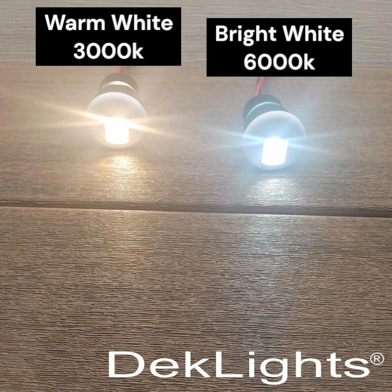 Deklights® DIY Line White Recessed Deck Step Riser Light 8pk ...