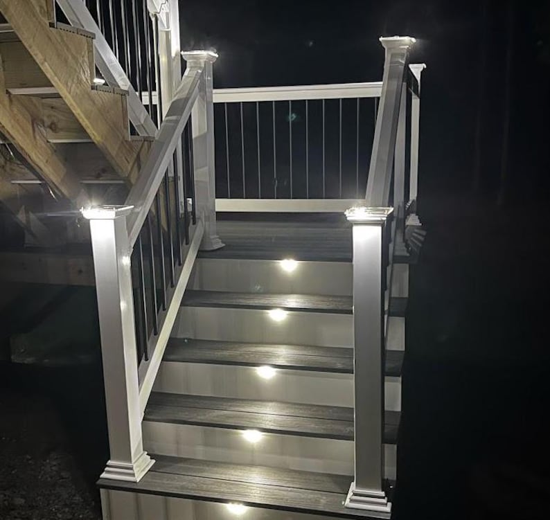 Deklights® Low-voltage LED Stair Riser Lights Recessed Replaceable LED ...