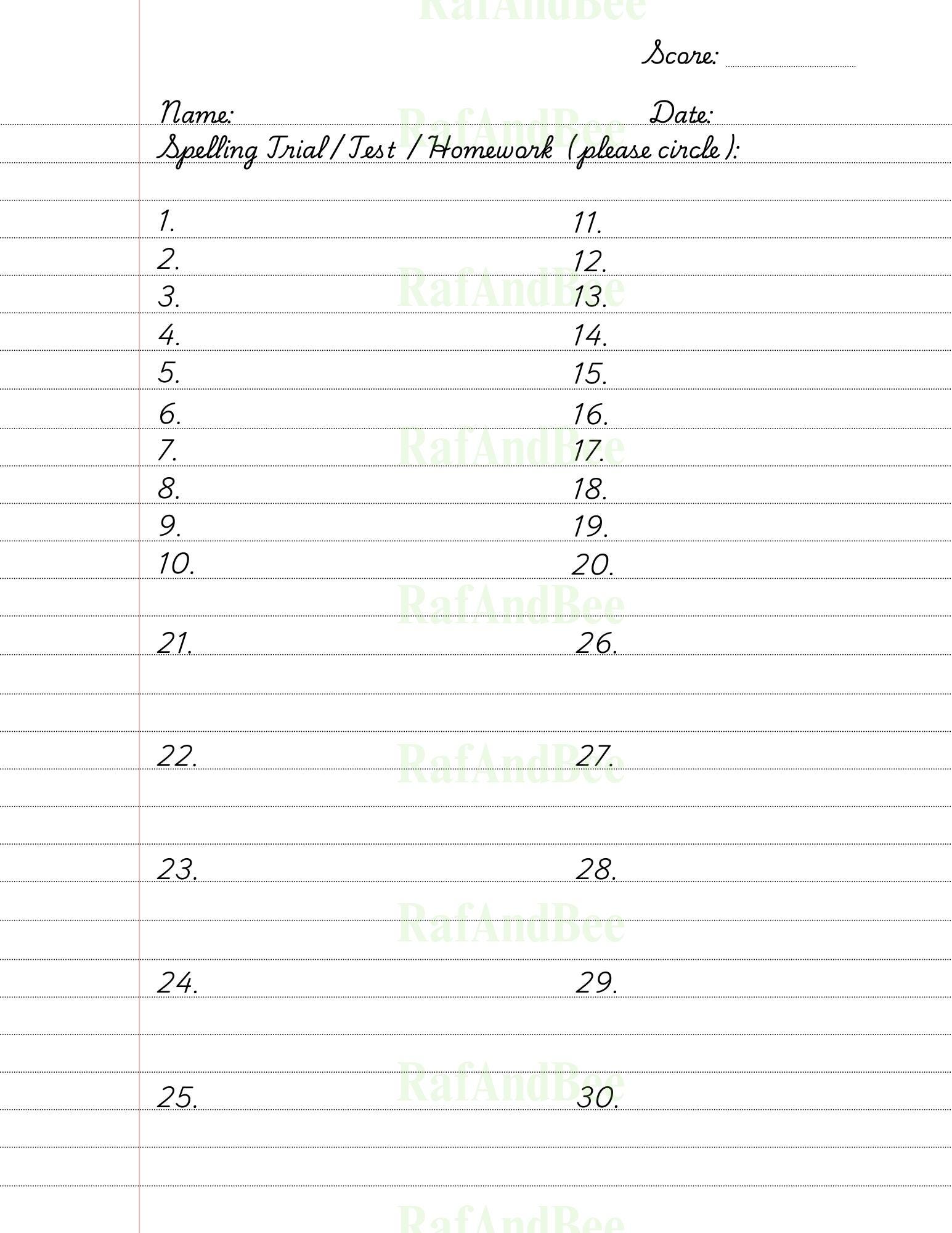 abeka-spelling-list-test-homework-template-a-printable-instant-download-pdf-homeschool-etsy