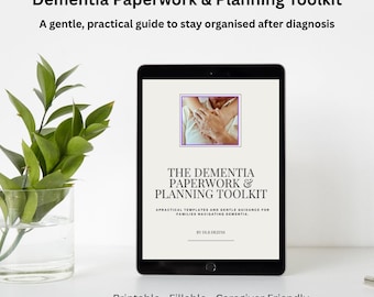 Dementia Planning Toolkit Australia 2025 | Medical Legal & Care Organiser | Printable Fillable Binder PDF | Family Caregiver Planner
